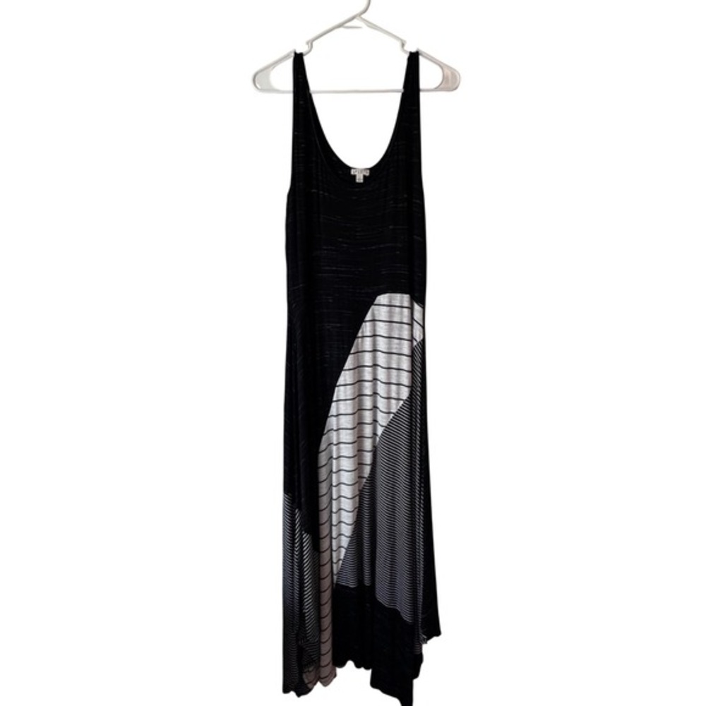 Spense Striped‎ Colorblock Handkerchief Relaxed Hem Maxi Dress Womens Large